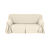 Housse bachette coton uni nouettes fauteuil canap&eacute;s (&eacute;cru)