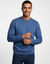 Sweat facile &agrave; enfiler col rond, ouverture &eacute;paule, molleton gratt&eacute; (bleu)