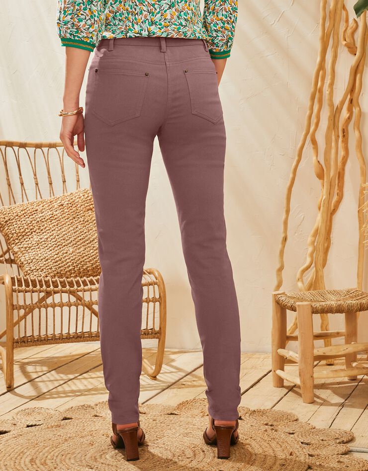 Pantalon fuselé couleur (taupe)
