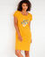 Chemise de nuit courte imprimé citrons - lot de 2 (bleu + safran)