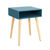 Table de chevet bicolore - 1 niche (bleu)