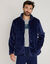 Veste d'int&eacute;rieur polaire toucher peluche textur&eacute;e (bleu)