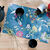 Set de table rectangulaire imprimé fleurs - lot de 4 (bleu / multicolore)