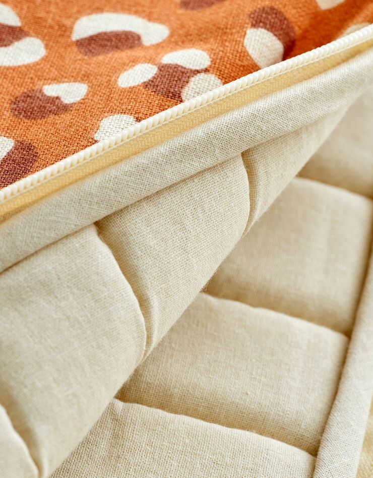 Housse zippée matelassée pour tablette, imprimé Savana (caramel)