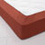 Drap-housse uni coton 57 fils/cm&sup2; - bonnet 32 cm (terracotta)