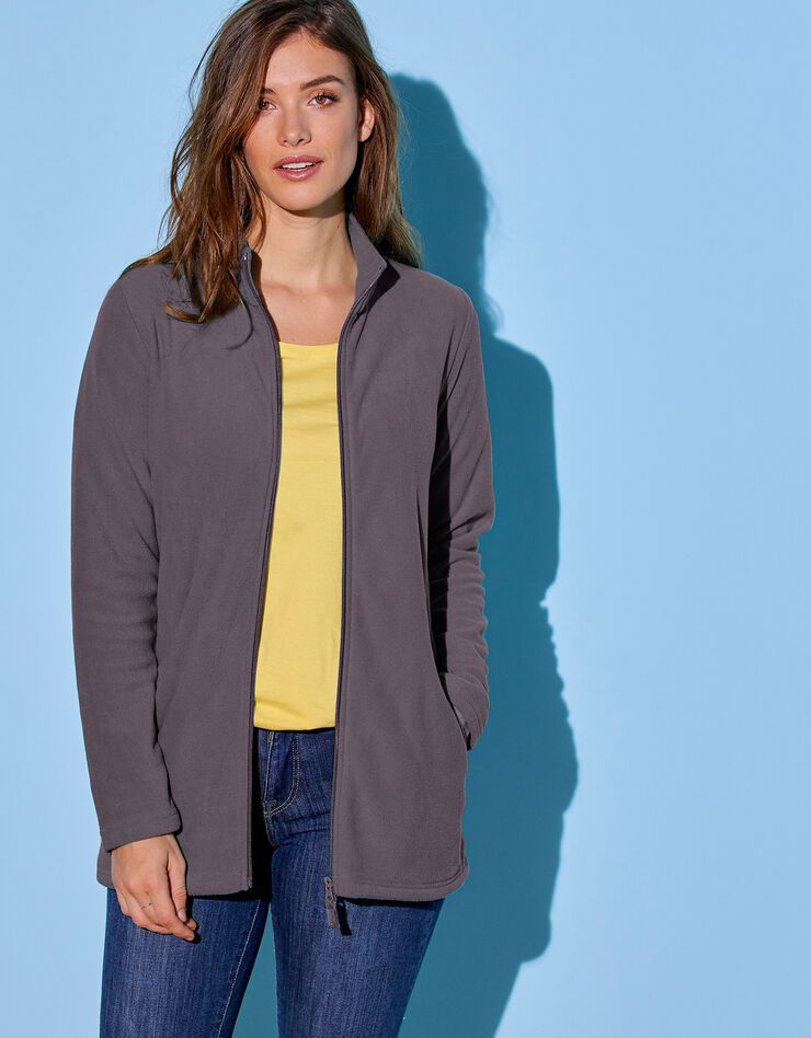 Veste polaire zippée manches longues (anthracite) Veste polaire zippée manches longues (anthracite)