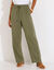 Pantalon large fluide uni (kaki)