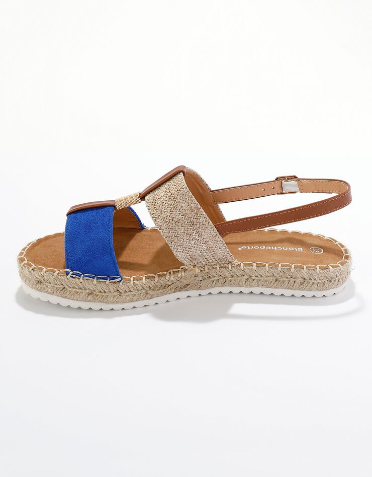 Sandales fantaisie semelle corde (bleu) Sandales fantaisie semelle corde (bleu)