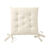Galette de chaise carr&eacute;e unie coton bachette - lot de 2 (naturel)