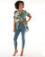 Legging taille haute, ventre plat (bleu paon)