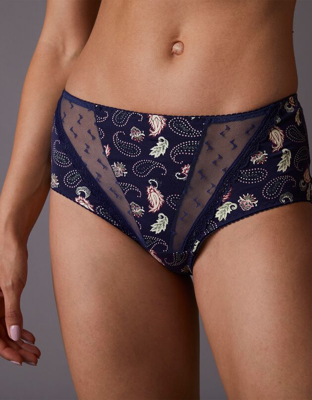 Culotte maxi coton imprimé « cachemire » Casma – lot de 2 (marine)