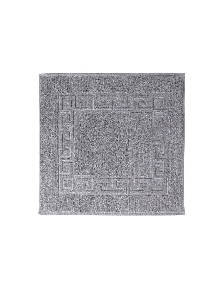 Tapis de bain éponge liteau motif frise grecque (gris moyen) Tapis de bain éponge liteau motif frise grecque (gris moyen)