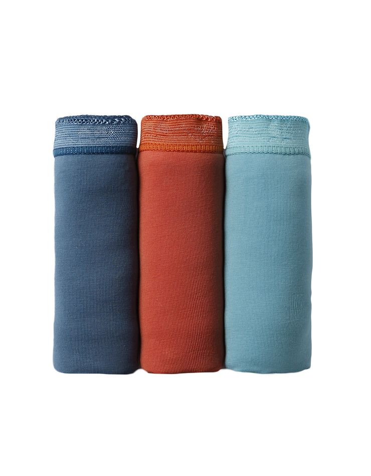 Culotte super maxi basique - lot de 3 (orange + bleu + bleu canard)