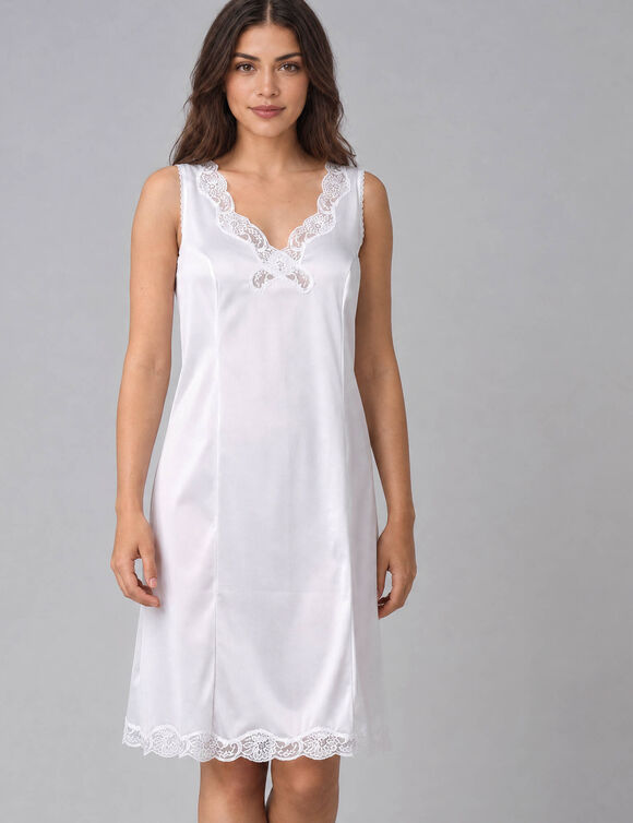 Fond de robe antistatique (blanc)