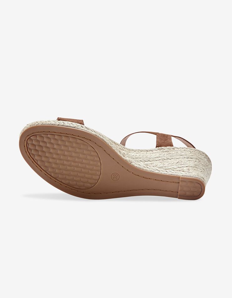 Sandales compensées talon corde (beige foncé) Sandales compensées talon corde (beige foncé)