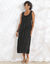 Robe à plastron macramé (noir)