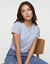 T-shirt pyjama &laquo;&nbsp;charme botanique&nbsp;&raquo; manches courtes (bleu)