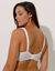 Soutien-gorge grand maintien maille satinée et tulle - avec armatures (ivoire)