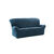 Housse texturée bi-extensible spéciale canapé fauteuil à accoudoirs (bleu)