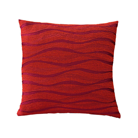 Housse coussin jacquard imprimé - lot de 2 (terracotta)
