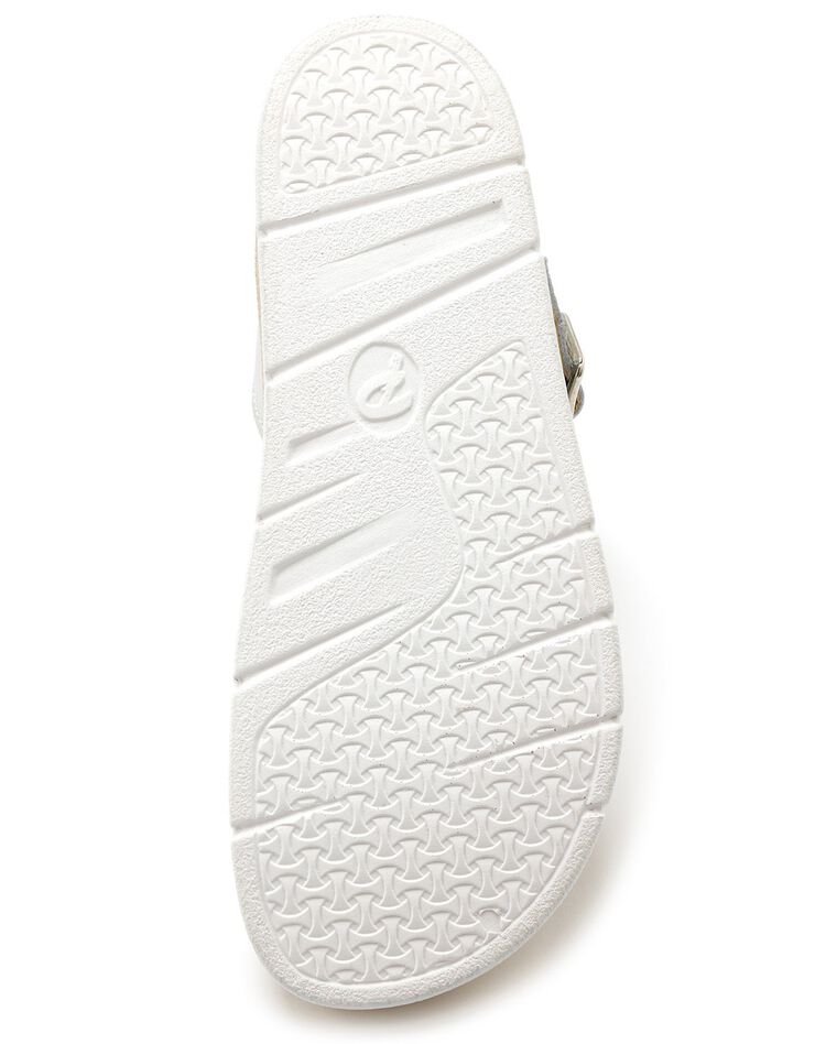 Sandales ouvertes double boucle - largeur confort (gris)