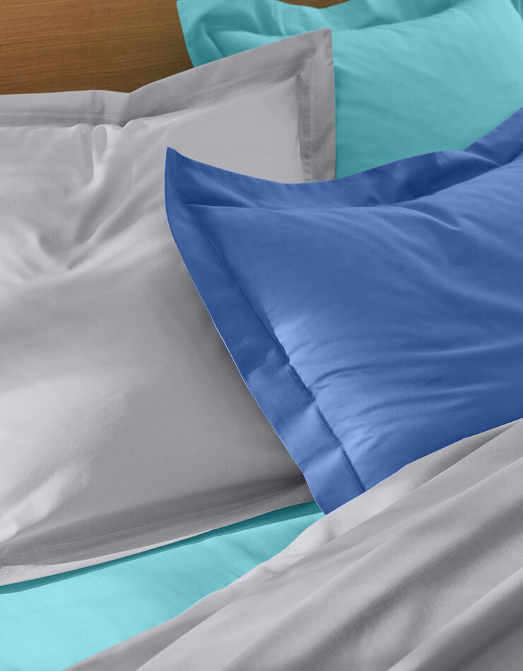 Linge de lit uni coton (lagon)