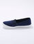 Ballerines textile élastiquées (bleu)