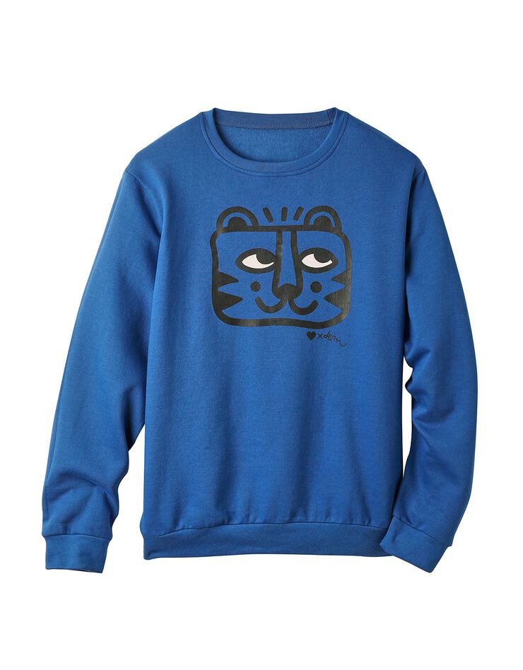 Sweat homme molleton imprimé, collection LEM (bleu) Sweat homme molleton imprimé, collection LEM (bleu)