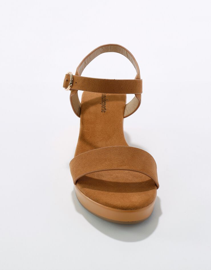 Sandales style sabot semelle légère effet bois (caramel) Sandales style sabot semelle légère effet bois (caramel)