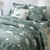 Linge de lit imprimé Pénélope coton (eucalyptus)