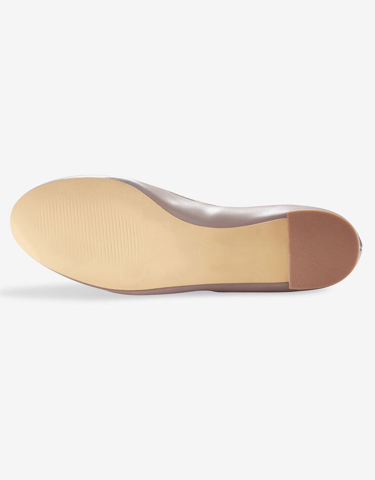 Ballerines petit talon (taupe)