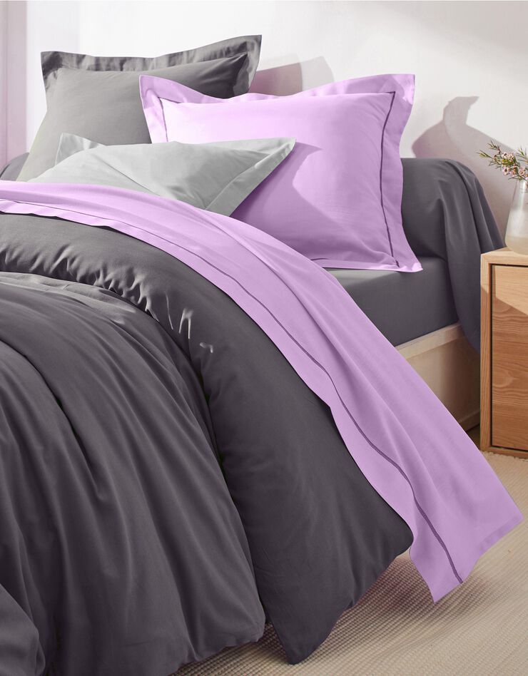 Linge de lit uni polycoton (lavande)