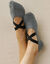 Chaussettes ballerines antidérapantes spéciales yoga - lot de 2 (gris anthracite chiné)