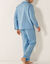 Pyjama imprim&eacute; popeline polycoton  (bleu)