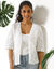 Gilet maille fantaisie (blanc)
