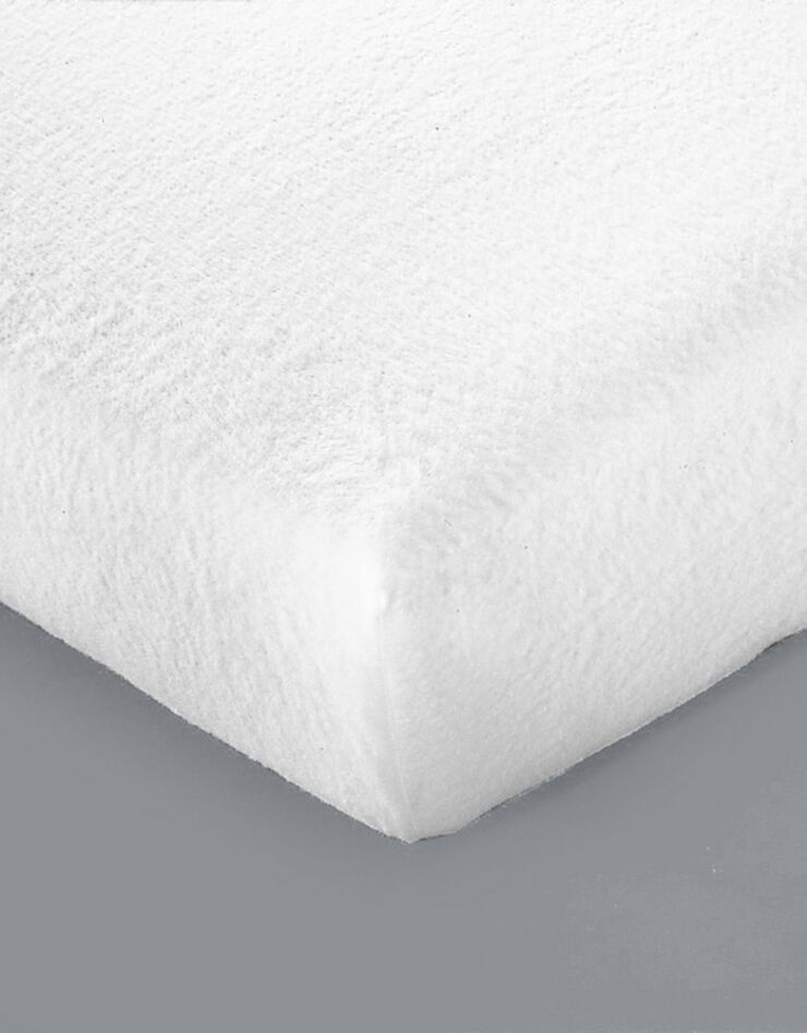 Protège matelas irrétrécissable molleton 32 cm (blanc)