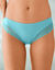 Culotte forme midi coton uni stretch et dentelle - lot de 3 (bleu + marine + vert)