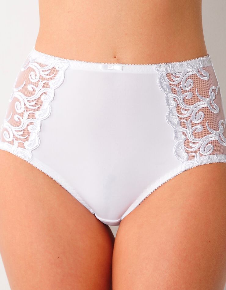 Gainette ventre plat microfibre tulle brodé Sienne - lot de 2 (lilas + blanc) Gainette ventre plat microfibre tulle brodé Sienne - lot de 2 (lilas + blanc)