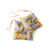 Galette de chaise imprim&eacute; tropical - lot de 2 (jaune)