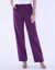 Pantalon droit large, uni (violet)
