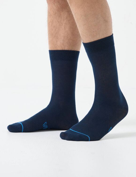 Chaussettes Ecopack - lot de 4 paires (marine / bleu canard)