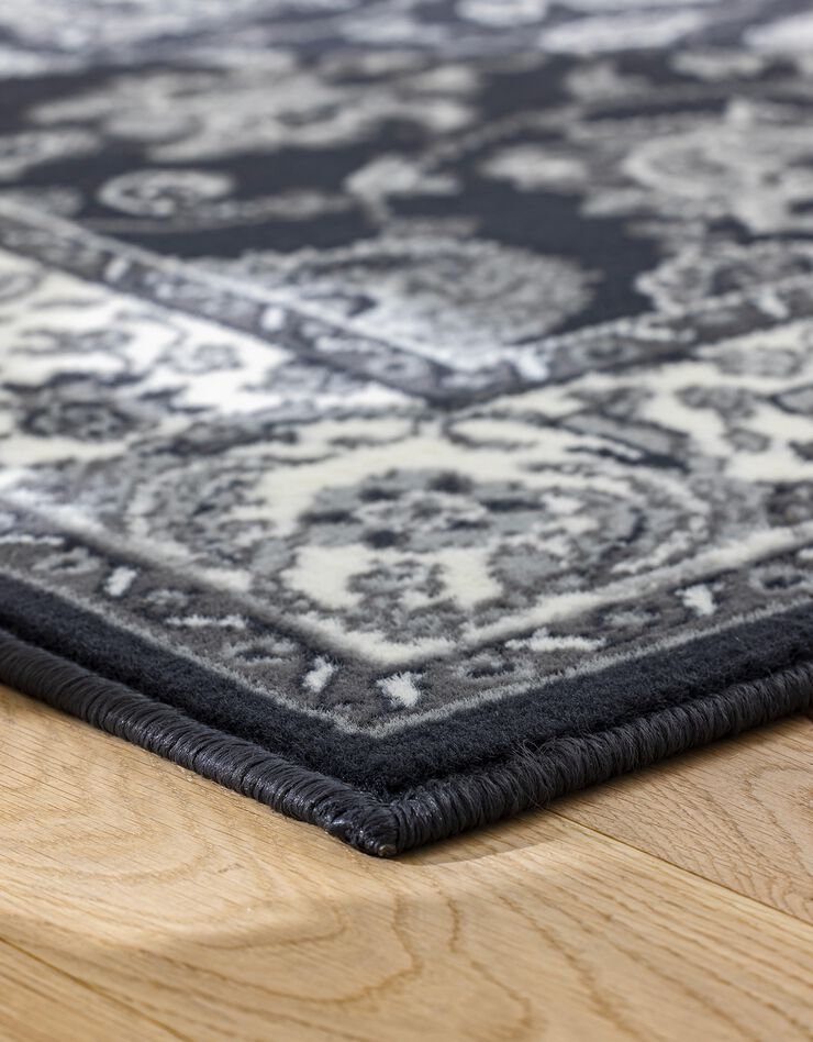Tapis motifs perse (gris anthracite) Tapis motifs perse (gris anthracite)