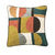 Coussin imprim&eacute; g&eacute;om&eacute;trique (noir / terracotta)