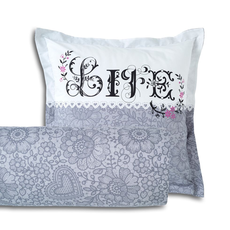 Linge de lit Clothilde coton, gris Blancheporte