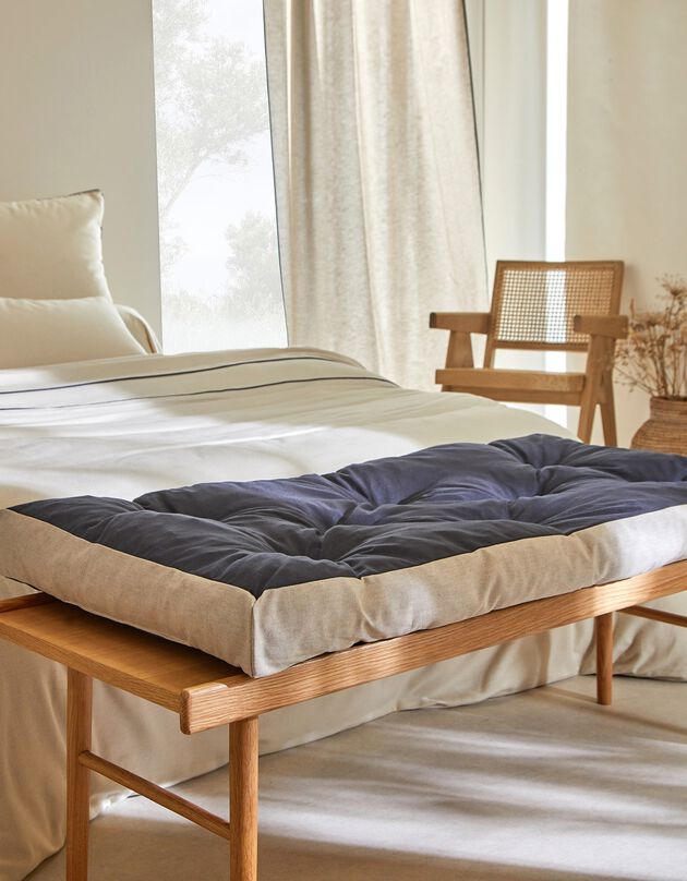 Long coussin de sol, collection "Intemporelle" (carbone)