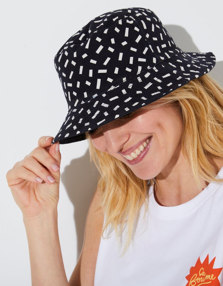 Bob réversible mixte collection Lulu la Nantaise (noir / blanc) Bob réversible mixte collection Lulu la Nantaise (noir / blanc)