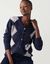 Gilet jacquard motif losanges (marine / gris)