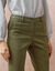 Pantalon coupe mom taille haute, stretch (kaki)