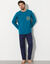 T-shirt pyjama manches longues bleu canard (bleu canard)