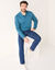 Sweat molleton col polo (bleu pétrole)